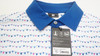 FootJoy Flag Banner Print Lisle Polo Mens Size Small White 1009B 01228720 New