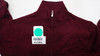 Peter Millar 70% Merino Wool Sweater Womens Small Maroon 1/4 Zip 921B 01174832