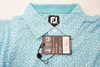 FootJoy TSD Tulips Lisle Self Collar Polo Mens Large MBL/WT 982A 01213953 New
