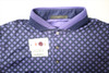New Greyson Golf Pattern Polo Mens Size Medium Maltese Blue 1021E 01284621