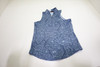 Greyson Utopia Sleveless Vesta Mock Meck Polo Womens Small Vintage Indigo 1050E