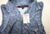 Greyson Utopia Sleveless Vesta Mock Meck Polo Womens Small Vintage Indigo 1050E