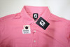 FootJoy Golf Dot Geo Print Lisle Polo Mens Size Large Pink/White/Charcoal 1007G