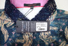 Greyson Woven Wolf Lace Scarlett Polo Womens Size Small Maltese Blue INV12679496