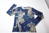 Greyson Print Sweater Womens Size Small Maltese Blue Crewneck New INV12640209