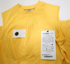 Foray Mock Neck Rib Top Polo Womens Size Medium Amber Yellow New INV13006588