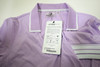 Foray V-Neck Short Sleeve Rib Polo Womens Size Medium Purple Rose INV13006529
