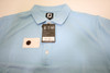 FootJoy Lisle Engineered Pin Stripe Polo Mens Size Medium Light Blue INV13488963