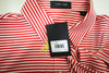 G/Fore Golf ALL PLAY STRIPE Polo Mens Size Medium RUBY New INV13687679