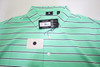 FootJoy Golf Team Stripe Polo  Mens Size  Large Seafoam Regular  New INV13668856
