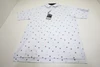 FootJoy Parachute Print LIsle Polo Mens Medium White/Black W/Logo INV13980162