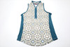 Greyson Prismatic Wolf Vesta Mock Neck Top Polo Womens Small Sand INV13922247