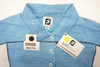 FootJoy Golf Lisle Spacedye Color Block/Tipstitch Polo Womens Medium White 601B