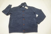 Peter Millar Jacquard Button Shawl Sweater Mens Size Medium Navy V-Neck 629B