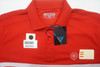 Level Wear Golf Excel Polo Mens Large Flame Red/White W/Logo 642C 937246