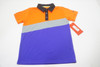 NEW Prodigygolfer Golf Classic Polo Boys Size Small Blue/Grey/Orange 656B 944771