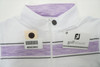 FootJoy Baby Pique SS Zip Stripe Polo Womens X-Small White/Charcoal 681C New