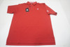 NEW FootJoy Solid Lisle Self Collar Polo Mens Large Crimson W/Logo 685B 00965727