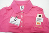 NEW FootJoy ProDry Interlock Shirt Polo Womens Medium Pink W/Logo 685A 965365