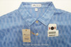 New Peter Millar Inception Geometric Jacquard Polo Mens Medium BLUE 726A 995107