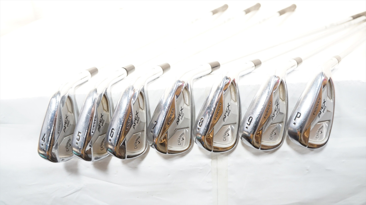 Callaway Apex Pro 19 Iron Set 4-Pw Stiff Flex Amt Black Steel 1067498 Good