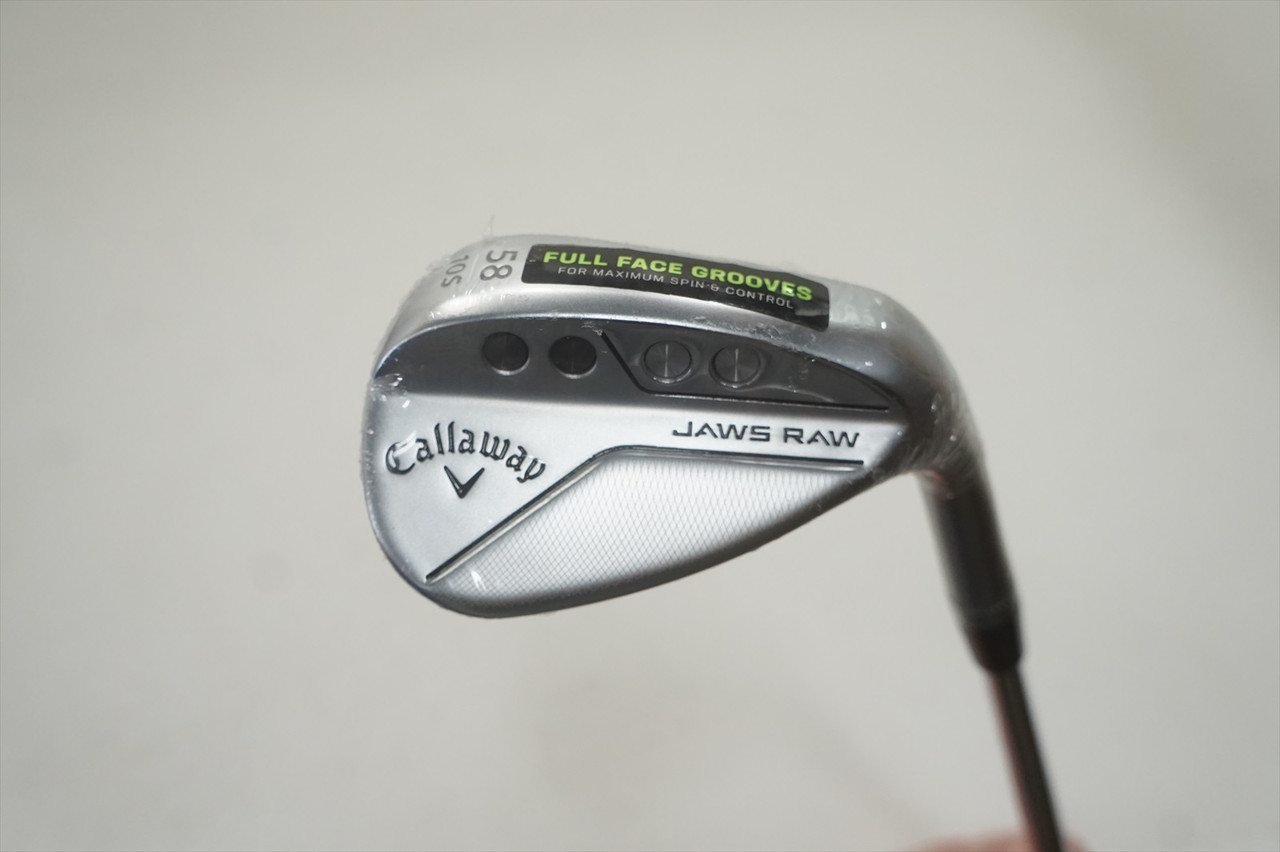 New Callaway Jaws Raw Chrome Wedge 58°-10 S-Grind Dynamic Gold Spinner  67226 S80 - Mikes Golf Outlet