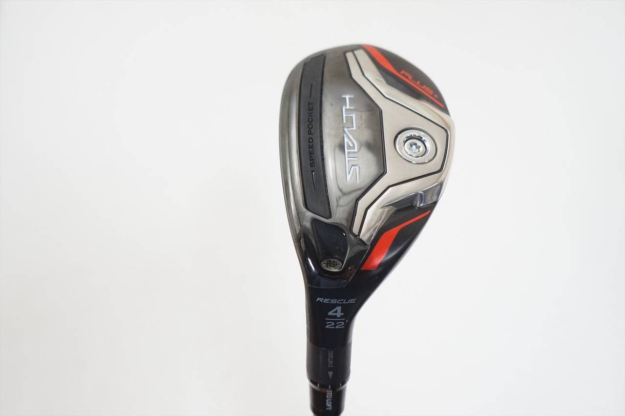 LH Taylormade Stealth Plus Rescue 22* #4 Hybrid Stiff Ventus Red 7-S Mint  w/ HC