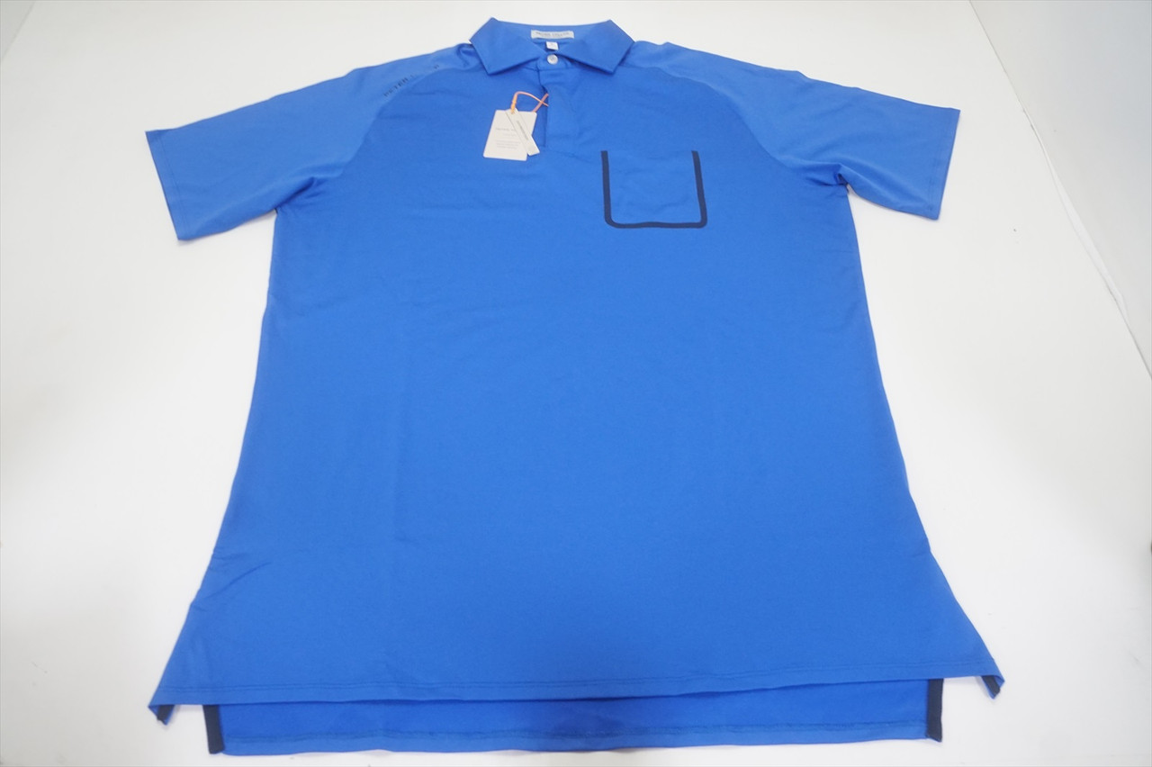 PETER MILLAR Summer Comfort L ターコイズ Peter Millar Summer Comfort Crown Sport Polo Mens Medium Sapphire