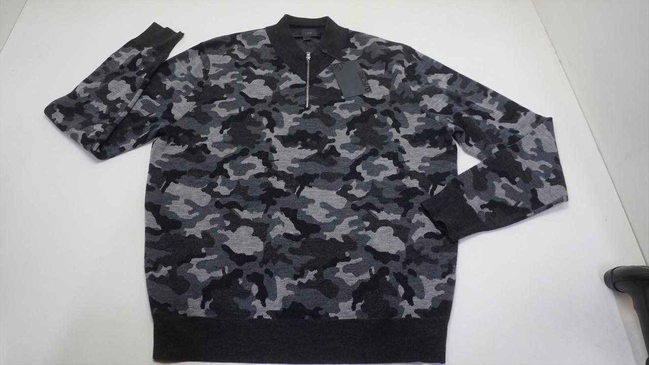 新品未使用新作G/FOREジーフォアメンズジャガードセーターsizeXXL G/Fore 98% Wool Sweater Mens Size Medium CCAM 1/4 Zip Sweater