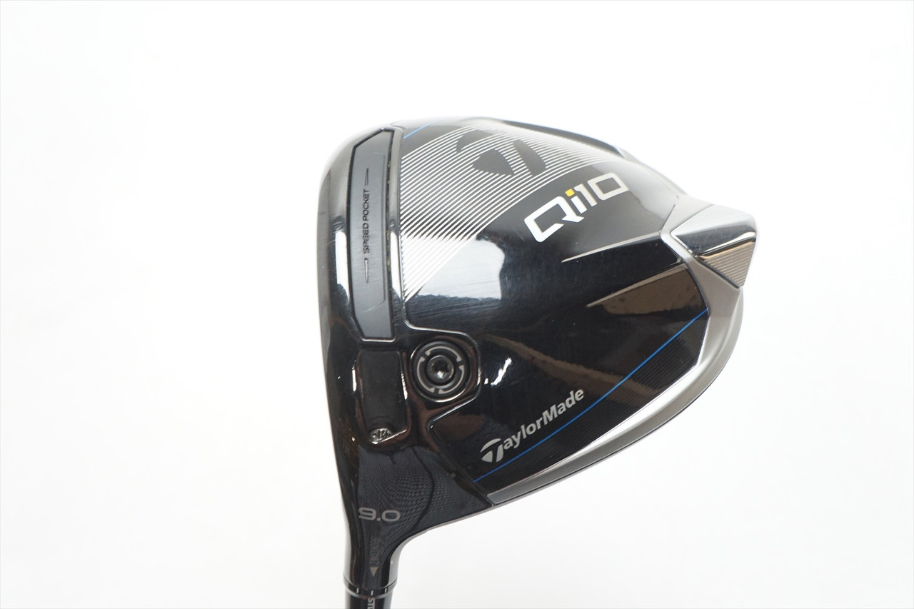 Taylormade Qi10 9° Driver Stiff Flex Hzrdus Yellow 63G Good Left