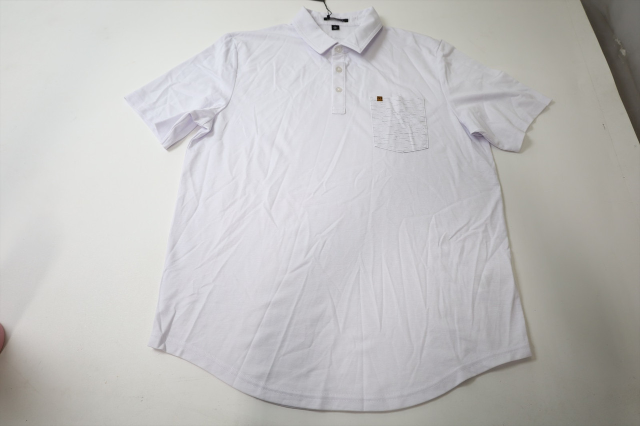 Travis Mathew Golf Like A Local Polo Mens Size Large White 942C