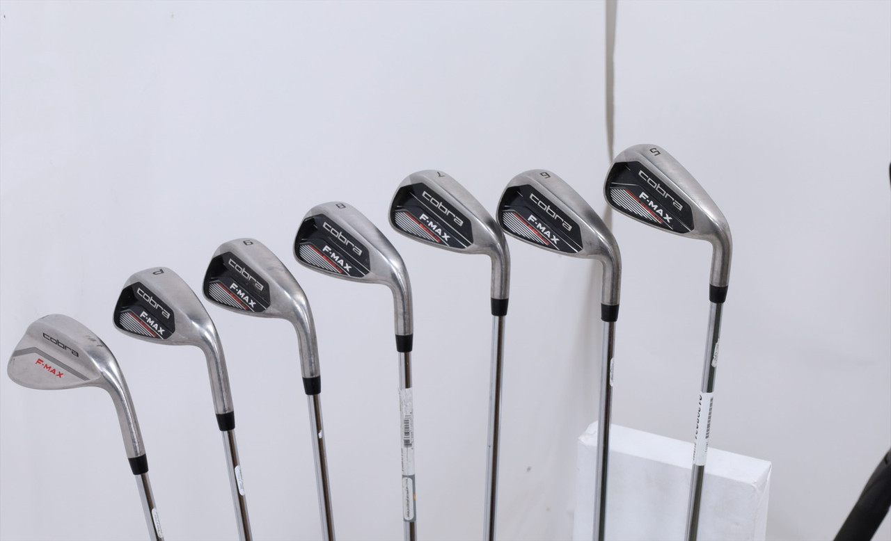 Cobra F Max Iron Set 5-Pw, Gw Regular Flex Fst Steel 1298031 Good