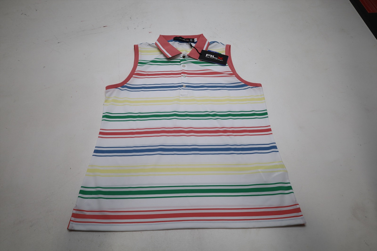 新品 Polo Ralph Lauren ノースリーブ　rlx sサイズ Ralph Lauren RLX Sleeveless Polo Women Size Large MULTI Regular
