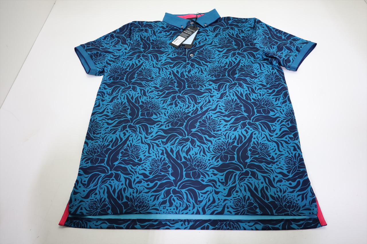 Greyson Golf Quepos Polo Mens Size Medium Salamander Regular New