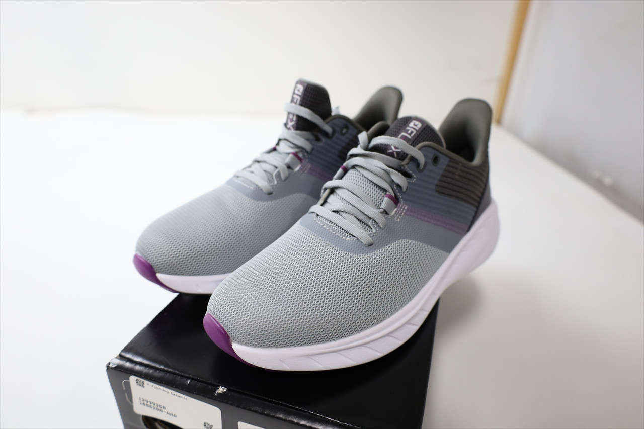 New FOOTJOY Golf Flex Shoes Women 7 Grey / Charcoal 95721 New FOOTJOY Golf Flex Shoes Women 7 Grey / Charcoal 95721