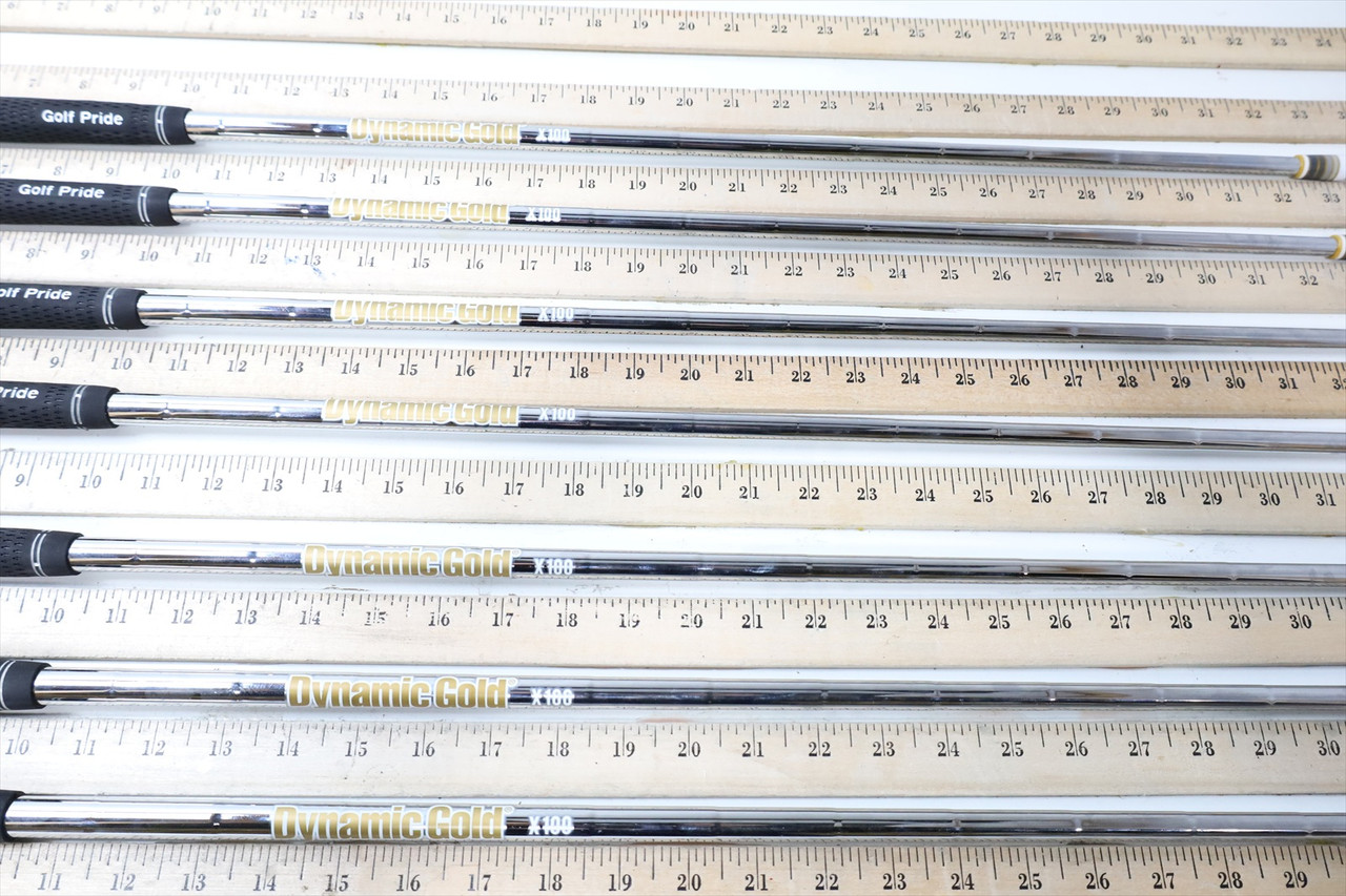 True Temper Dynamic Gold X100 34.5-37.75 Iron Shaft Set Pulls 7Pc