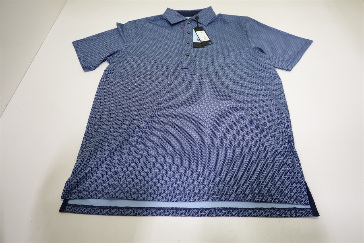 Greyson Golf On The Edge Polo Mens Size Medium Maltese Blue New