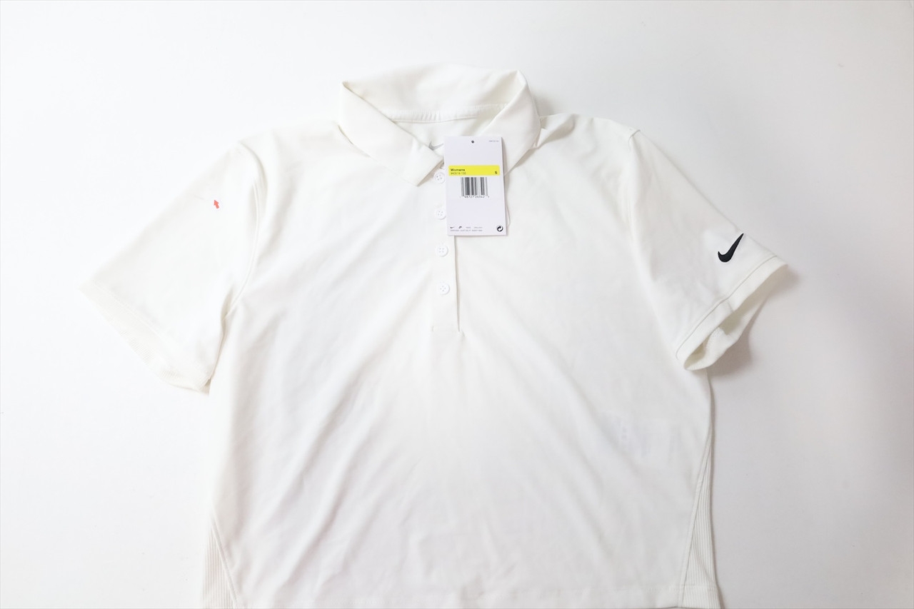 Nike Golf Cropped Top Polo Womens Size Small White Regular New