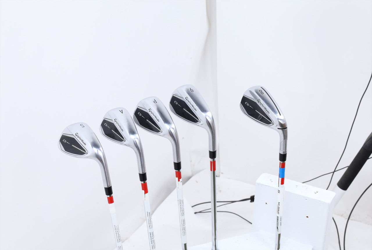 Taylormade Qi Iron Set 8-Pw, Aw, Sw Stiff Flex Kbs Max Mt 85 Steel