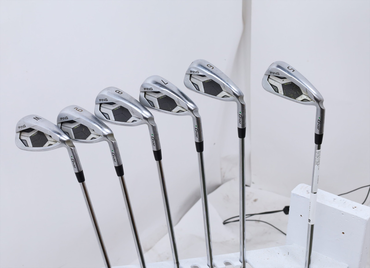 Ping G430 Green Dot Iron Set 5-Pw Stiff Flex Ping Awt 2.0 Steel