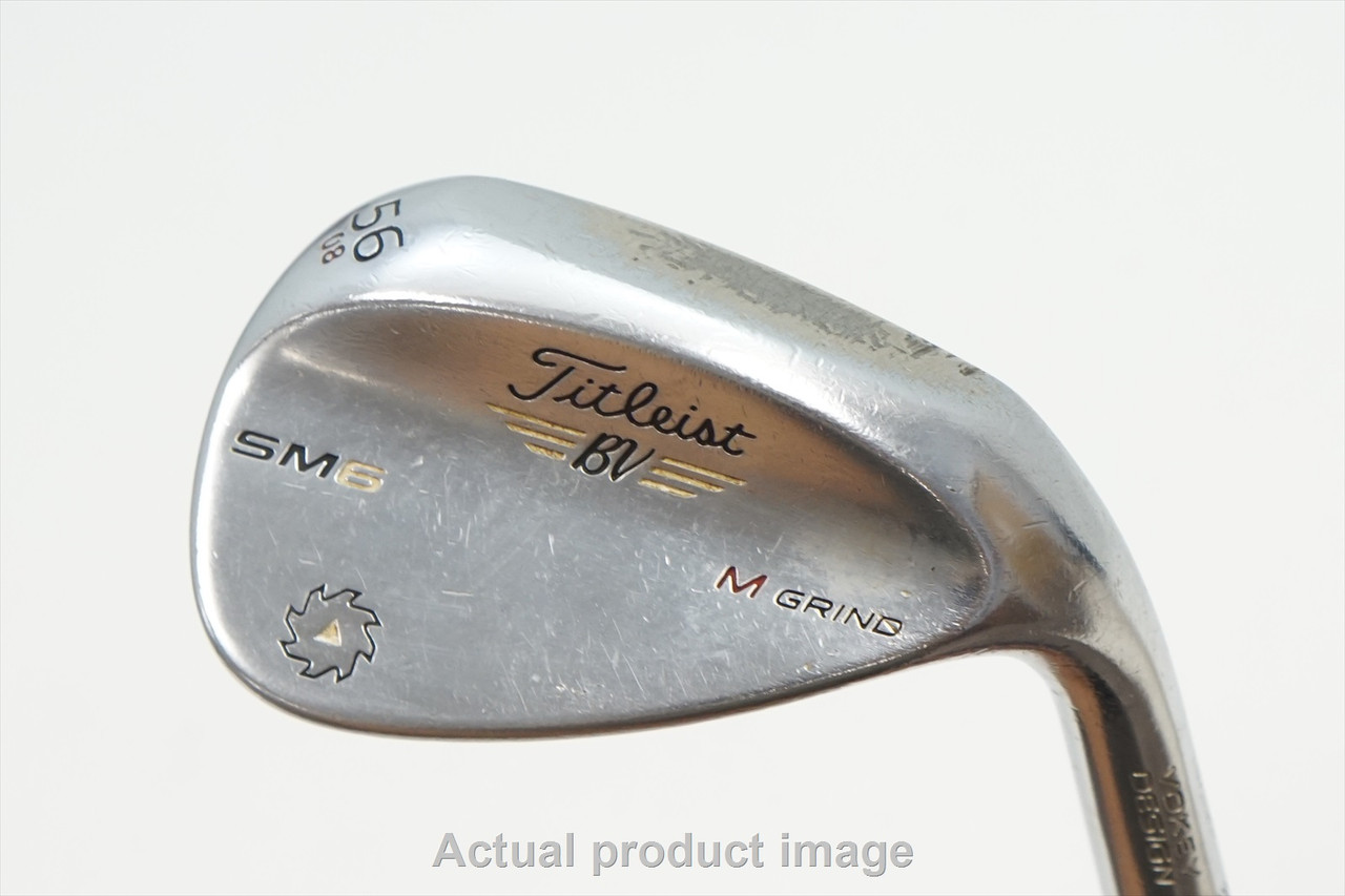 Titleist Vokey Sm6 Tour Chrome Wedge 56°-8 M-Grind Stock Stl 1009051 Fair  F34