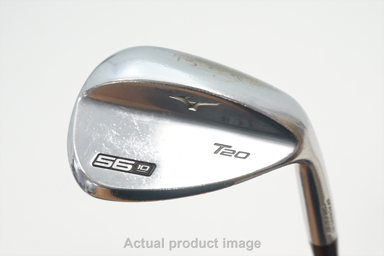 Mizuno T20 Satin Chrome Wedge 56°-10 Stock Stl 1016291 Good B27