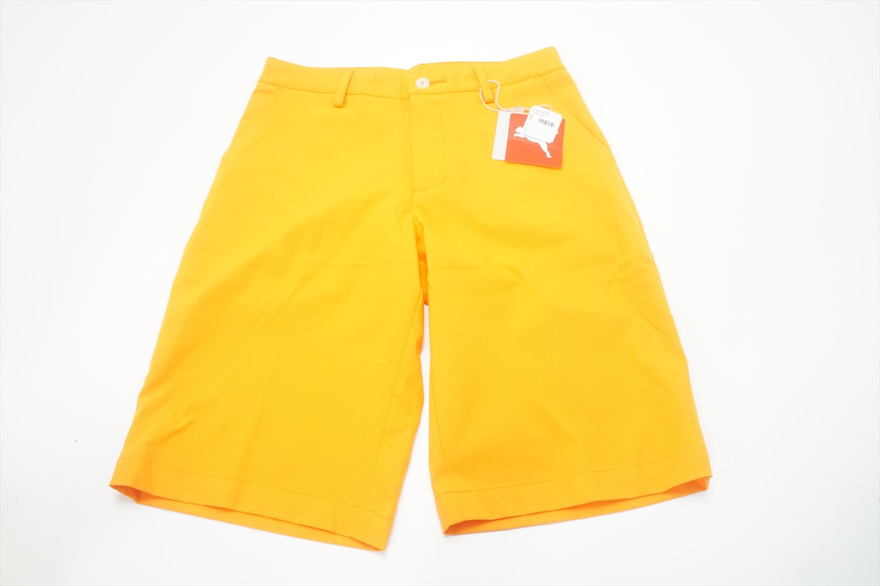 NEW Puma Golf Pounce Jr Shorts Boys Size Large 11-12Y Vibrant Orange 634A 934068 - Golf Outlet