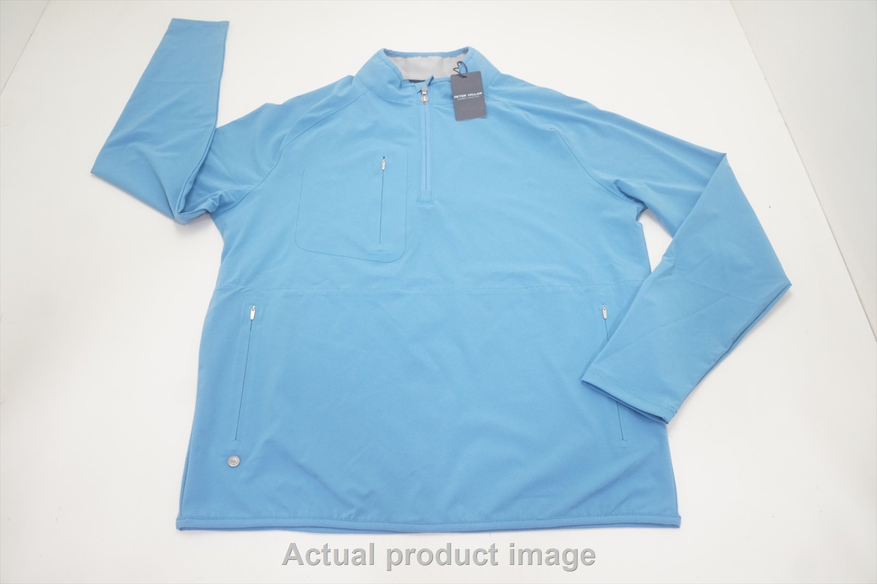 Peter Millar Flex Adapt Half-Zip Pullover Mens Medium BALTIC BLUE