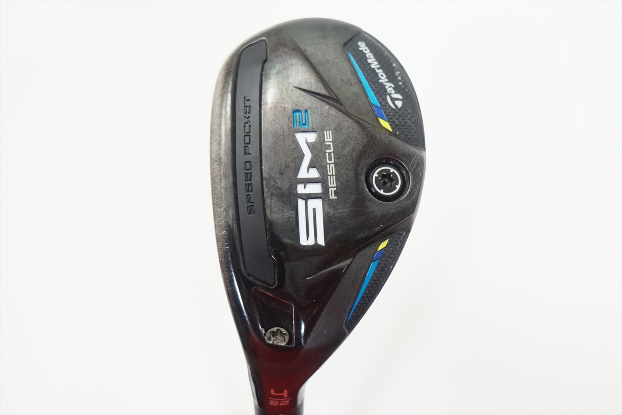 Taylormade Sim 2 Rescue 22° 4 Hybrid Regular Flex Tensei 1019584 Left Hand  Lh