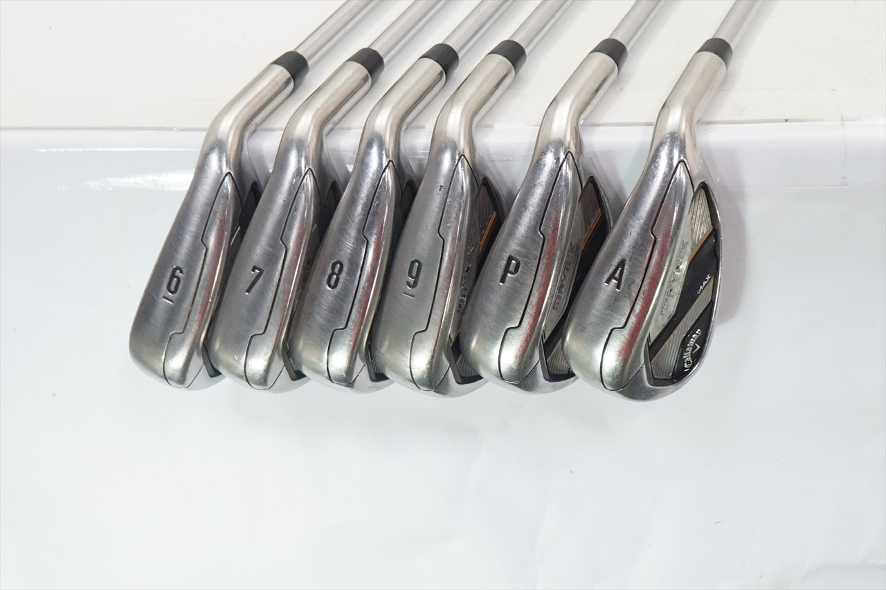 Callaway Mavrik Max Iron Set 6-Pw, Aw Regular Flex Steel 1035171 Good J12