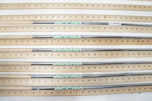 Accra Iseries Steel 105 105g X-STIFF 33.75"-36" 6pc Iron Shaft Set .355T 1062554 Accra Iseries Steel 105 105g X-STIFF 33.75"-36" 6pc Iron Shaft Set .355T 1062554