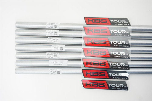 Uncut KBS Tour C-Taper 120 Stiff 4-PW Iron Shaft Set PULLS 37.5