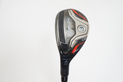 LH Taylormade Stealth Plus Rescue 22* #4 Hybrid Stiff Ventus Red 7-S Mint w/ HC