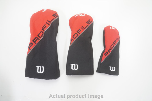 Wilson Golf Red/ Black Profile Head Cover Set Headcover Head Cover Good HA14-9-6 Wilson Golf Red/ Black Profile Head Cover Set Headcover Head Cover Good HA14-9-6